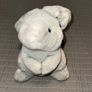 Adorable Gray Stuffed Bunny Toy